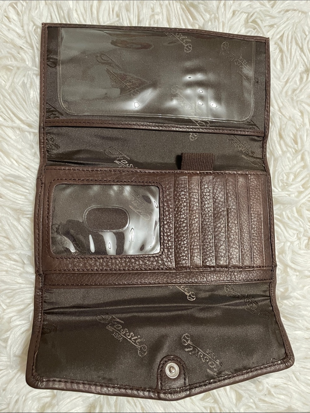 Vintage Fossil Brown Leather Organizer Wallet - Picture 4 of 4